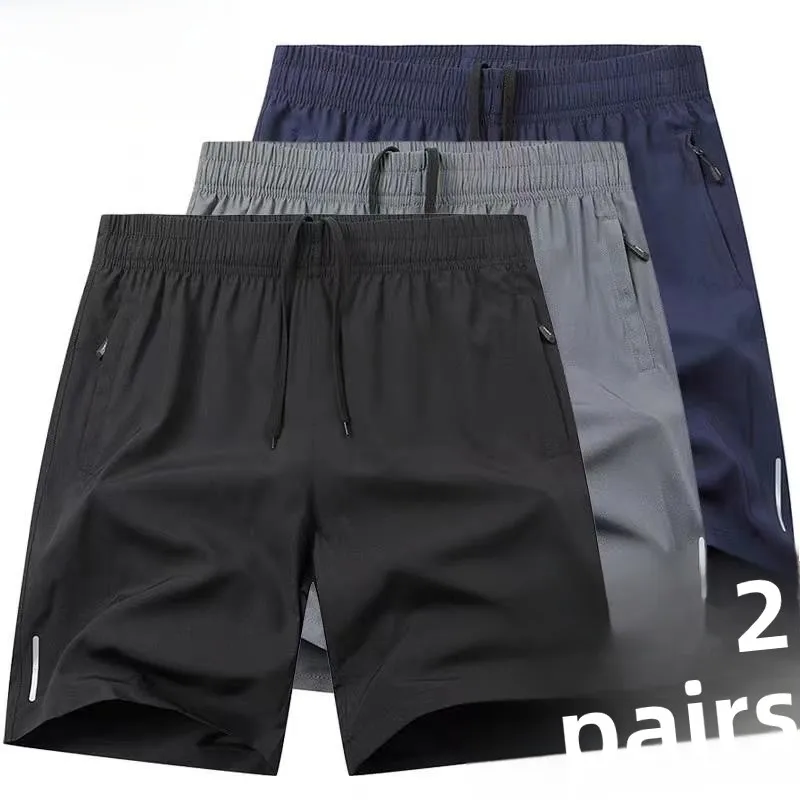 

Новые летние мужские свободные повседневные брюки из ледяного шелка Spor, тонкие дышащие брюки длиной пять четвертей, молодежные брюки для бега