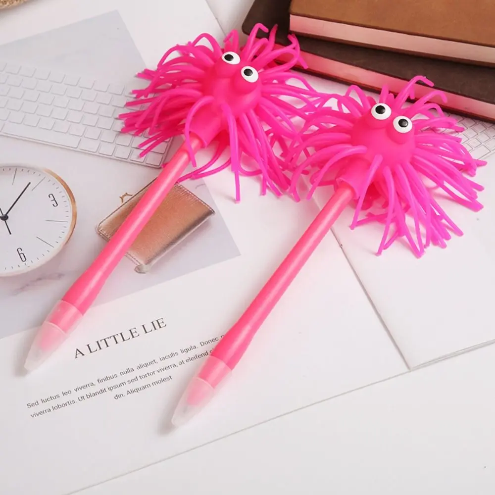 Kawaii Writing Smoothly Neutral Gel Pens Fluffy Quick-Drying Signature Pen Blue Ink 1mm Ballpoint Pen School