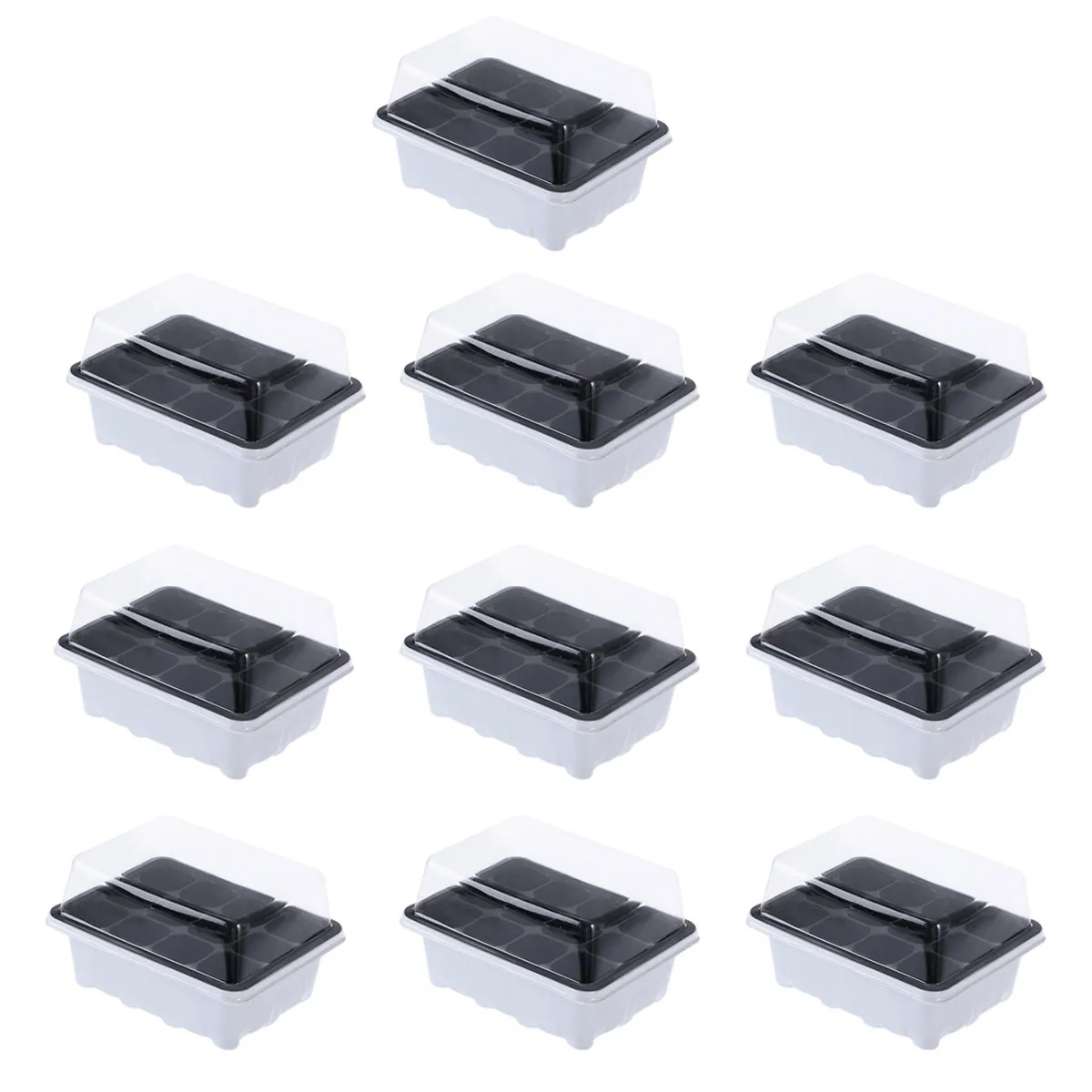 10 Pack Plant Germination Tray Grower Sprouter Growing Trays Starter Small Cell