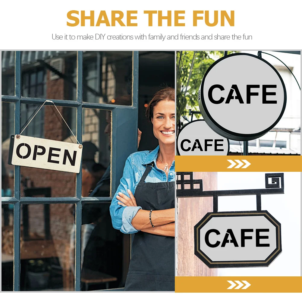 

36Pcs Decorative Letter Stencils Reusable Alphabet Templates for Vertical Porch Signs Stencils for Painting Plastic Templates