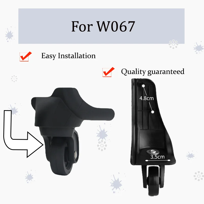 

For W067 Universal Luggage Wheel Replacement - Silent Swivel Wheels For Smooth, Noise-Free Rolling