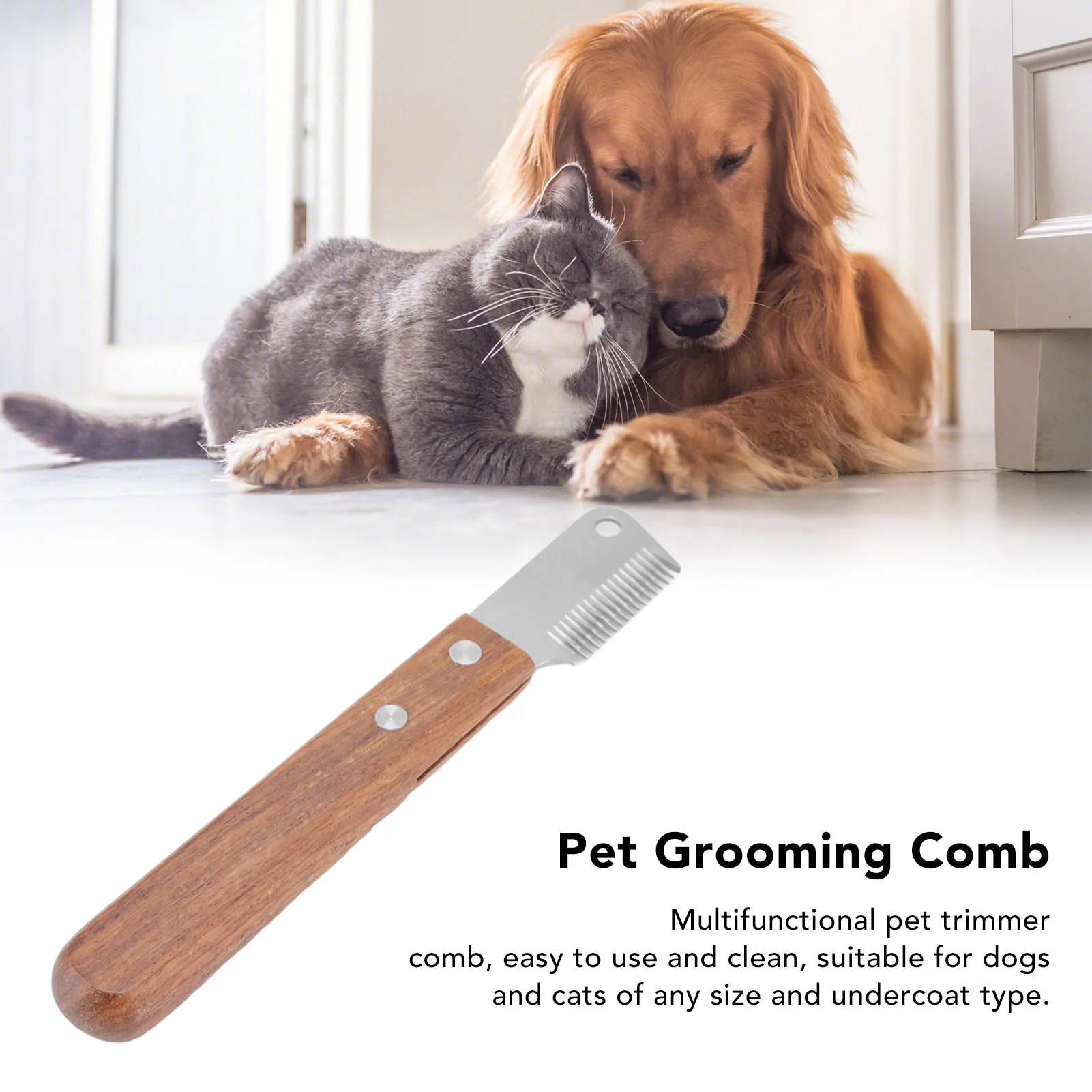 

Dog Stripping Knife Eliminate Knots Reduce Hair Loss Professional Dog Plucking Knife With Wooden Handle For Pets