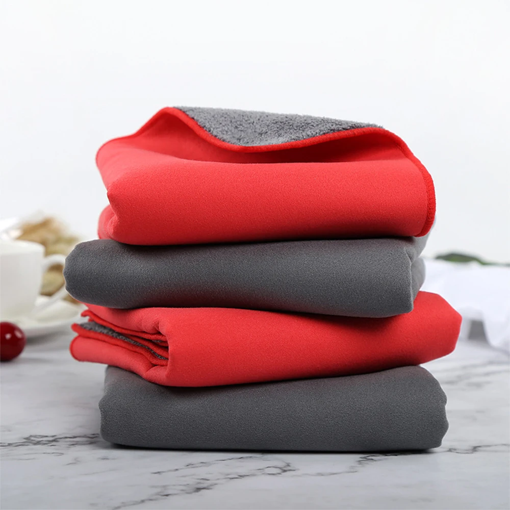 Super Absorbent Car Drying Washing Towel Suede & Coral Double-sided Car Household Cleaning Cloth Rags Auto Towel Car Accessories