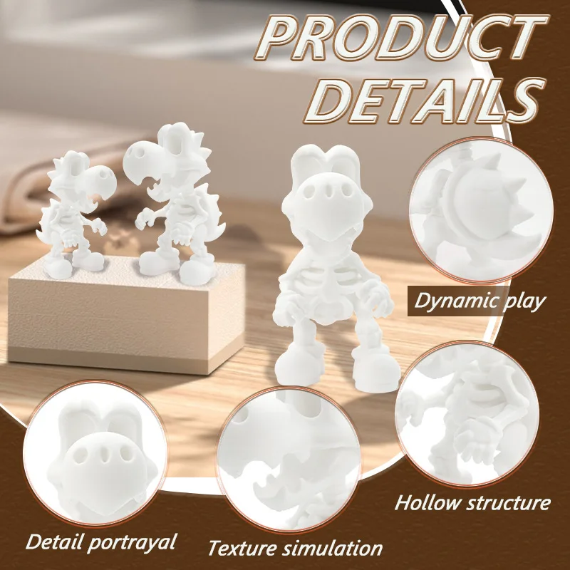 

New Yoshi dry skeleton desktop plastic decorative skull shelf art small ornaments