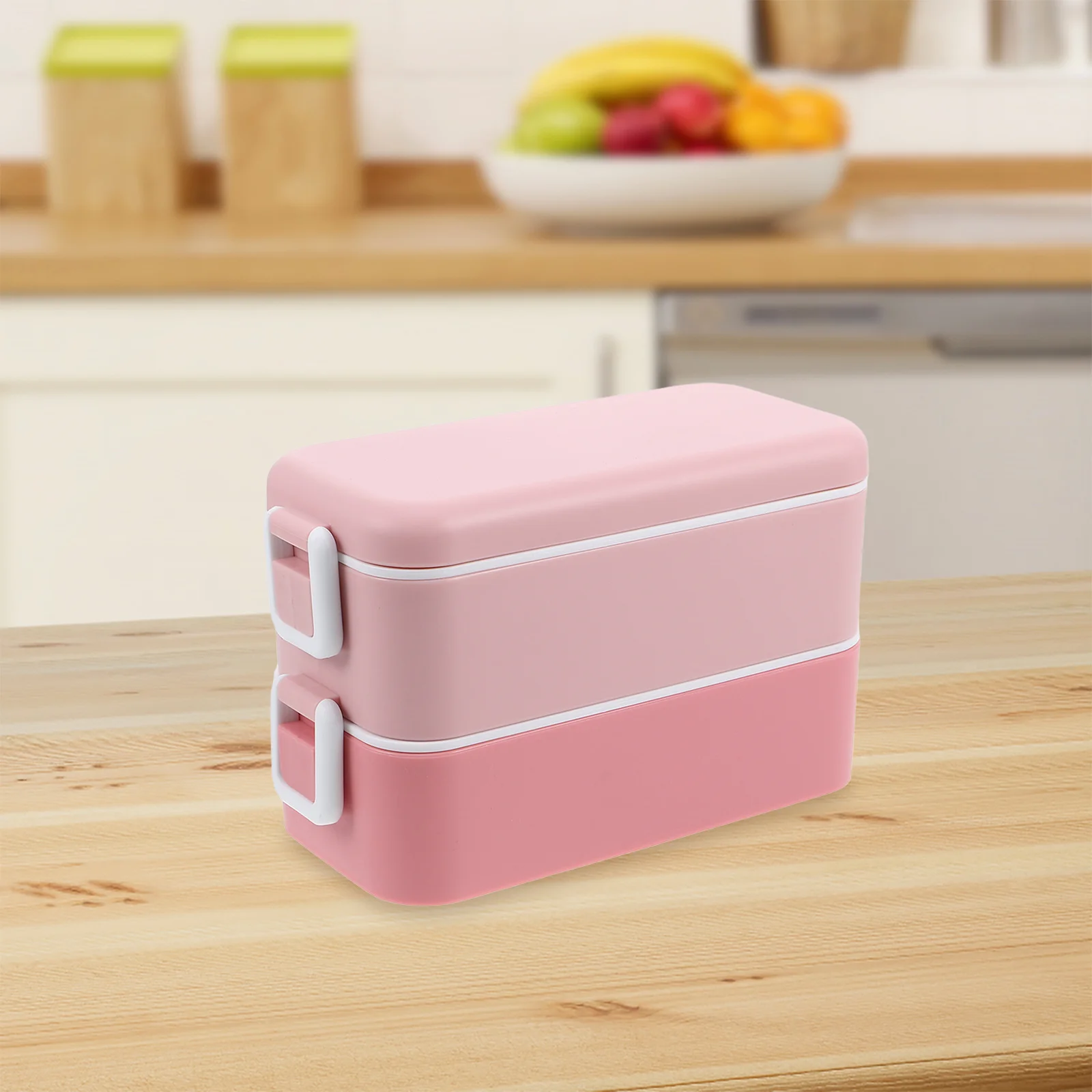 

800Ml Reusable Bento Lunch Box Stackable Compartment Food Container Microwave-Safe Leakproof Meal Prep Container for Rv Office