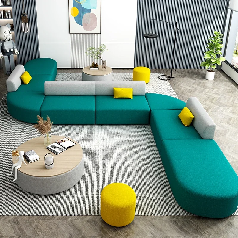 Modern Office Sofa European Business Library Modular Sofas Waiting Room Hotel Reception Sofa