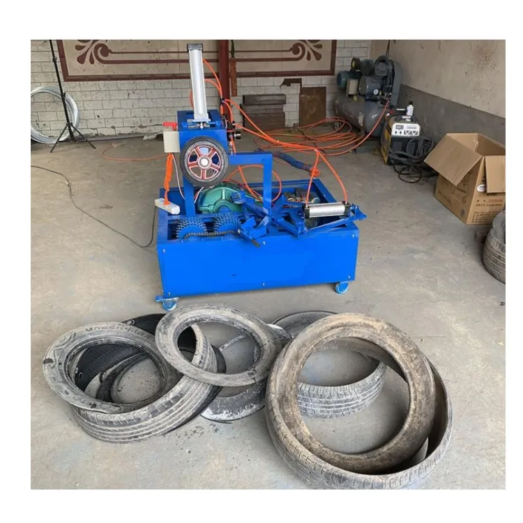 Rubber Tire Slice Cutting Machine Scrap Tyre Cutting Machine Used Tire Sidewall Cutter