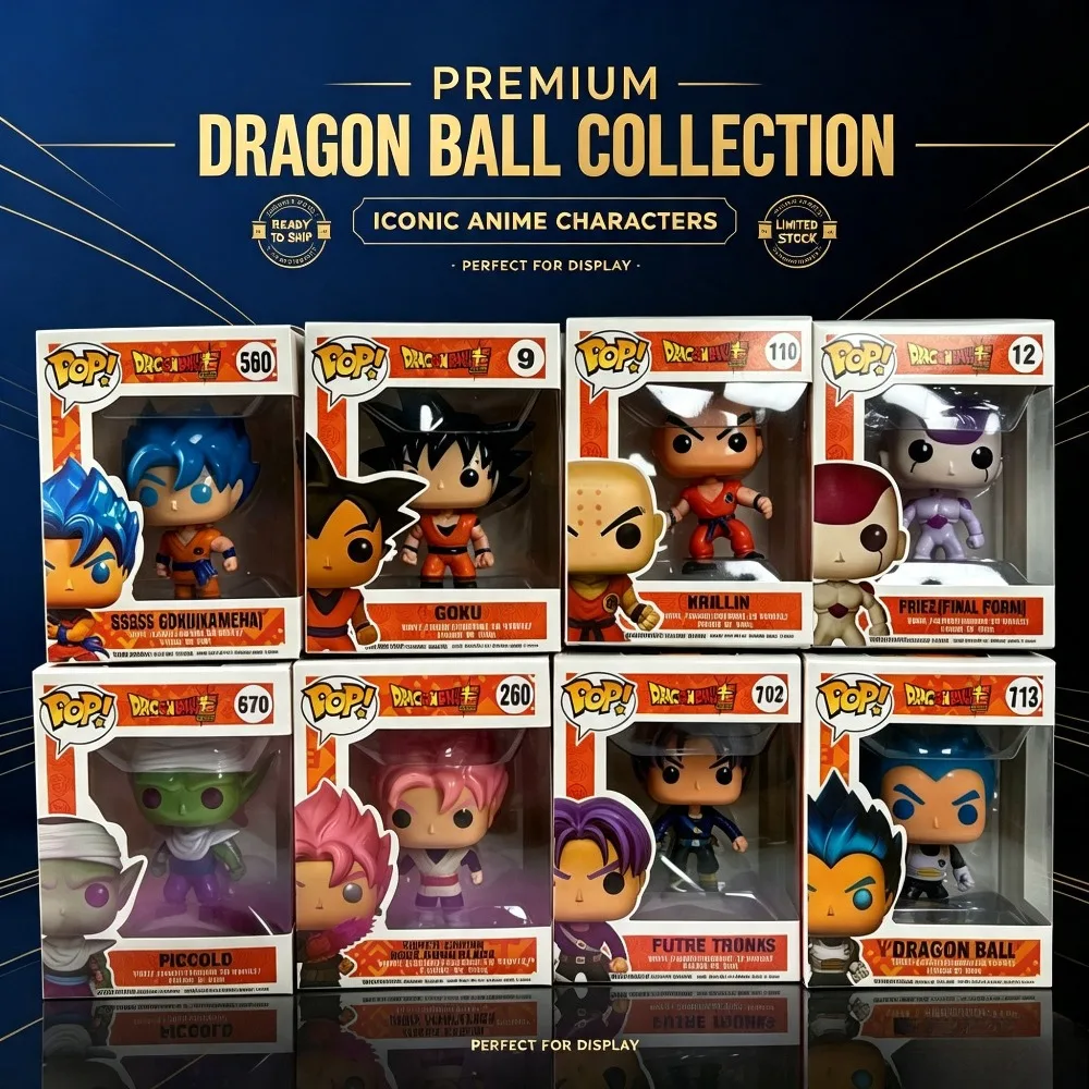 Dragon Ball Funko POP Collectible Figures Goku Piccolo Frieza Trunks Anime Model Desktop Decor Party Gift - view 3