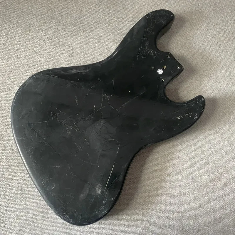 IB952 Black Color Soild Wood 4 String Electric Guitar Bass Body Left Hand JB Pickups Paints Scratches Replace and DIY view 3