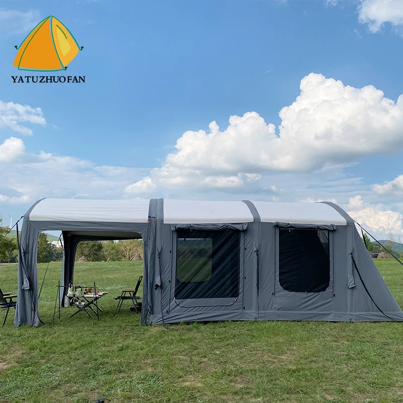 

Customizable Logo 19㎡ Expandable Inflatable Shelter Oxford Cloth PU5000 Waterproof Outdoor Family Camping Air Tent Portable