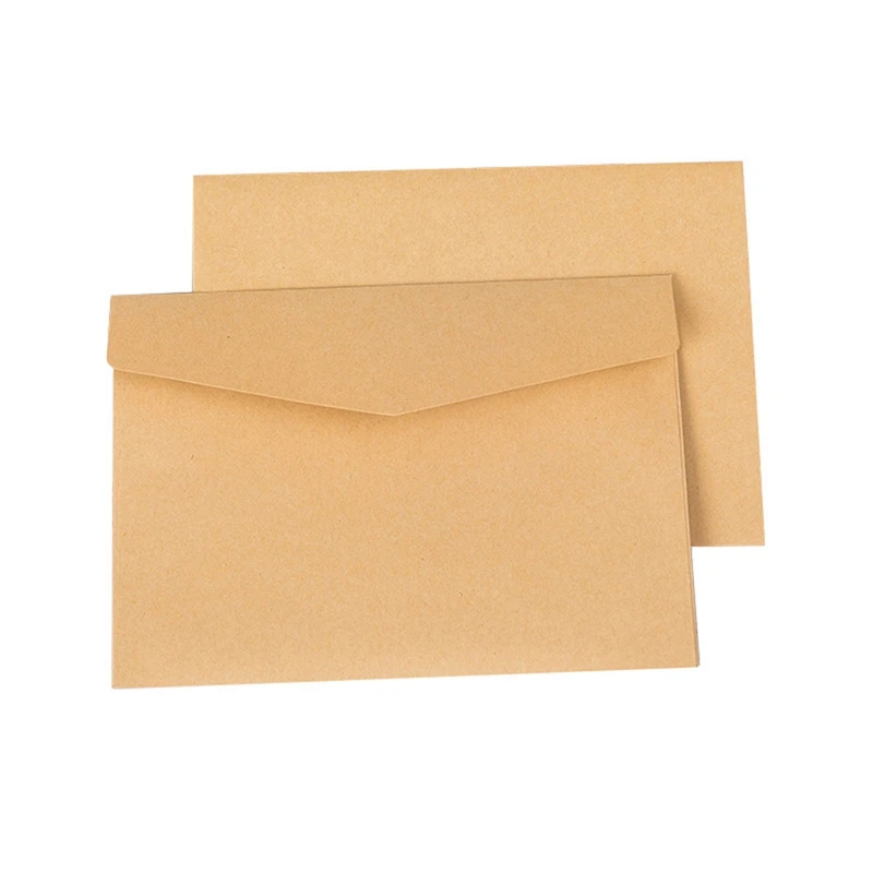 

100PCS Classical Kraft Blank Mini Paper Envelopes Wedding Invitation Envelope 105 X 70Mm