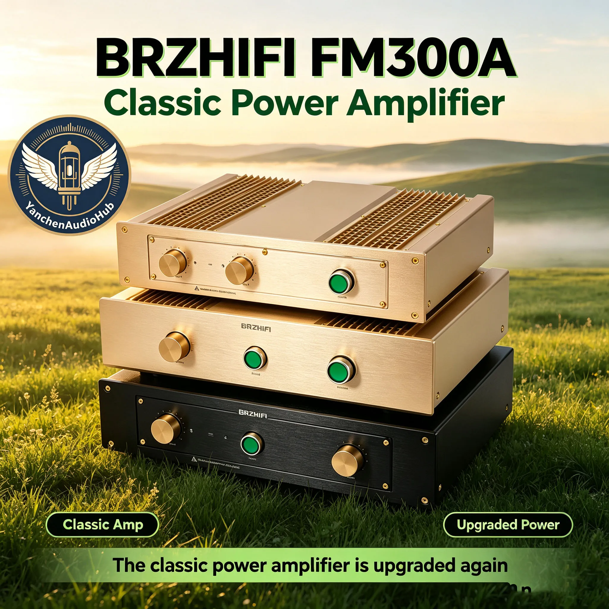 CHN 2027 new BRZHIFI-FM-300A engraved classic power amplifier upgrade again