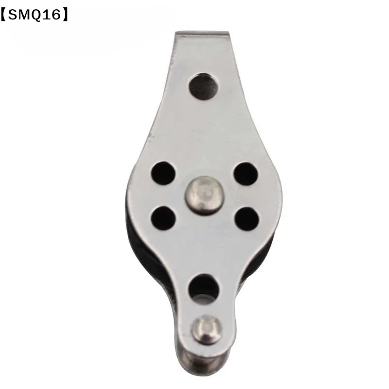 1Pcs 60mm Blocks Rope Pulley 304/316 Stainless Steel 608 Pulley Nylon Sheave Single Lashing Eye For 2mm To 8mm Rope【SMQ】