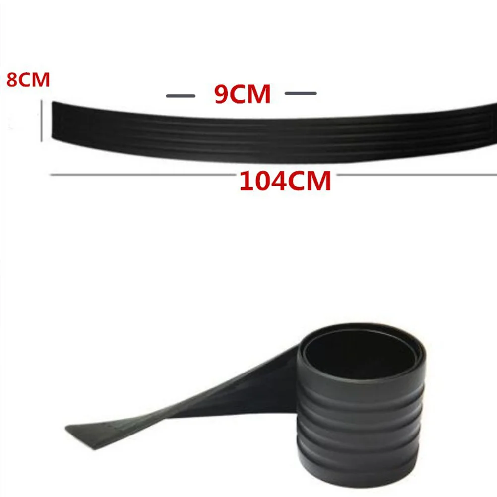 

1Pcs Decorative Strip Flexible Bumper Stripe Car Rear Trim Strip Crash Proof Protection Black Rubber Guard