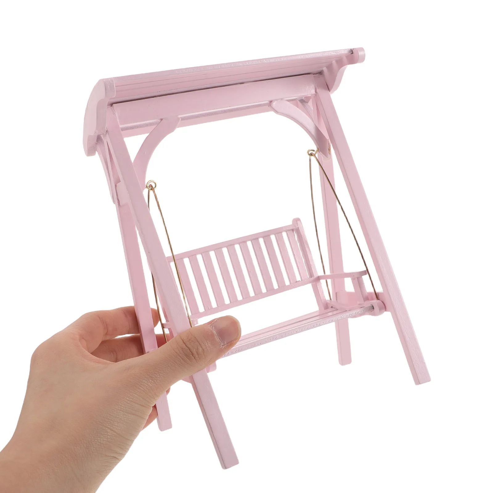 

Миниатюрный кукольный домик: Осенние качели 1:12, розовое деревянное кресло в викторианском стиле, украшение для сказочного сада, миниатюрной спальни, патио, веранды