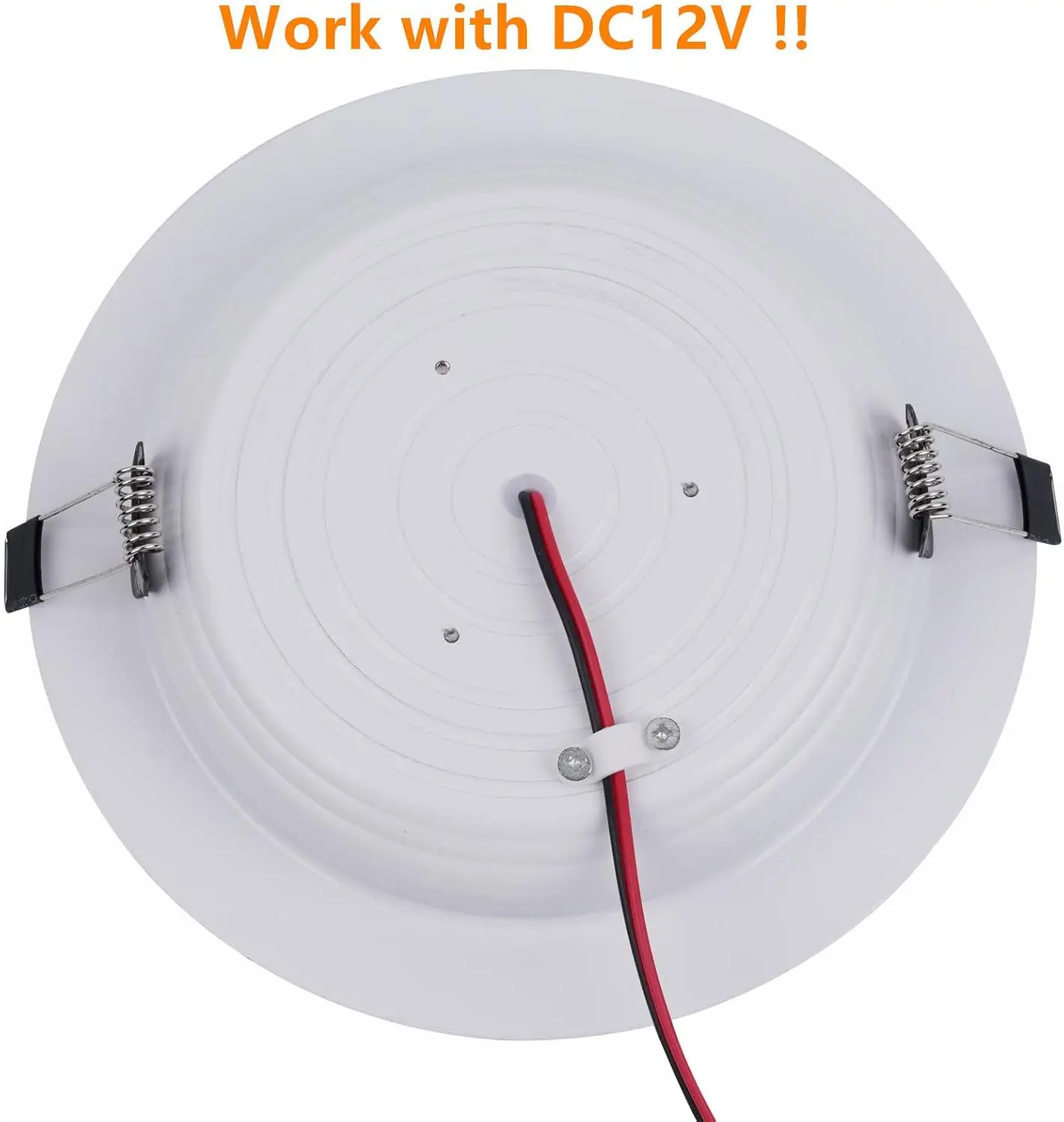 DC12V Downlight Led Tegangan Rendah 8W Lampu Langit-langit Tersembunyi Perahu RV 6500K Lampu Panel Led Putih Siang Hari (Paket 4 Buah)