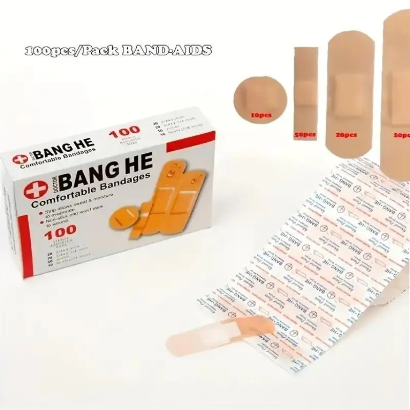 100pcs/pack Waterproof Protective Stickers Ant Fungus Adhesive Bandage BANGHE Combination Type 4 Sizes