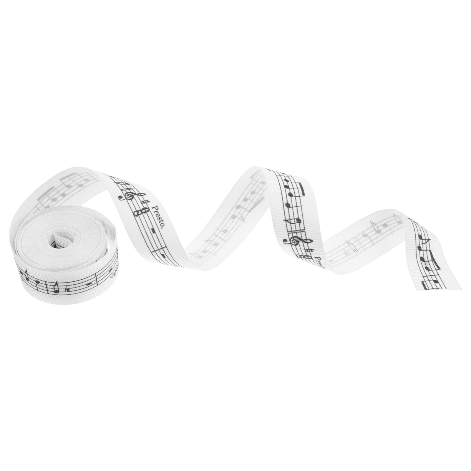 

Black White Webbing Ribbon DIY Crafts Present Wrapping Decorative Holiday Music Note Ribbons Polyester Material Birthday