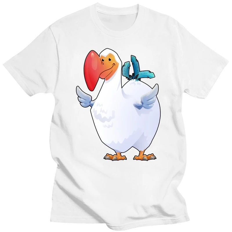 Cute Dodo Bird Black TShirt ARK Survival Evolved Prehistoric Animals Game Homme T-Shirts Tee Pure Cotton Oversize Short Sleeve