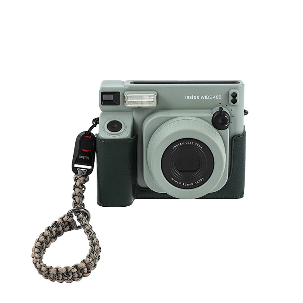 Instax Wide 400 PU Leather Camera Base with Hand Strap CAA57