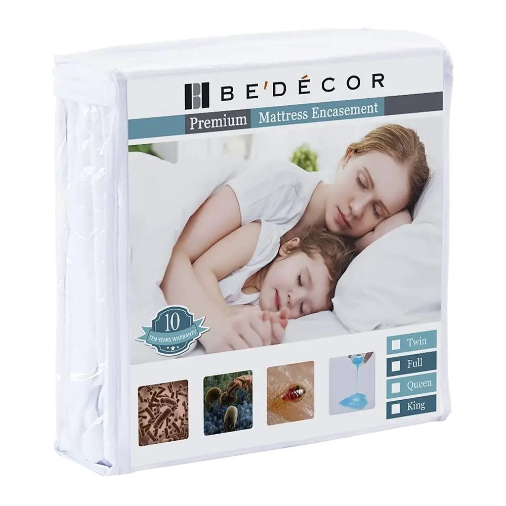 

Set Of 2 Zippered Twin Mattr Protector Cover For 3""-6"" Depth Mattress,Fully Encased Liquid Proof Urine Pee Protection