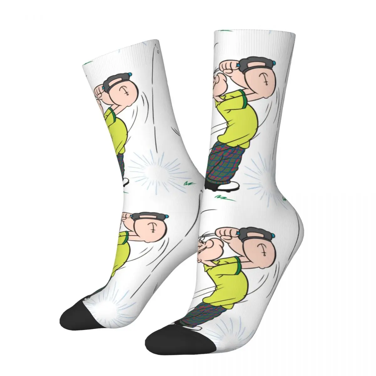 Hip Hop Retro Golf Crazy Men's compression Socks Unisex P-Popeye The Sailor Cartoon Street Style Pattern Printed Funny Novelty