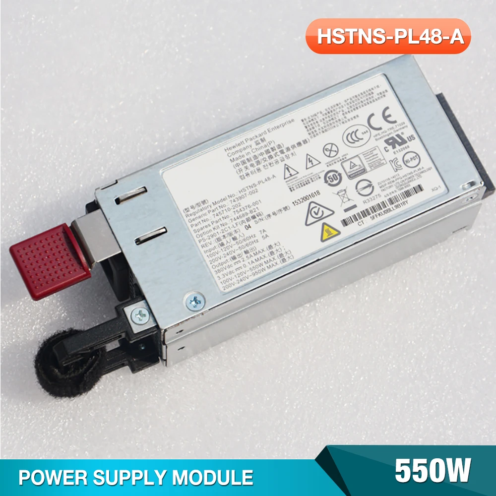 For HP DL20 DL160 G9 550W Server Power Supply 754376-001 744689-B21 HSTNS-PL48-A