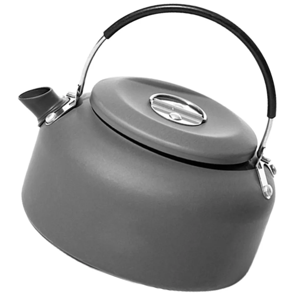 

Outdoor Water Kettle Aluminium Alloy Silicone Durable Camping Tea Kettle Portable Stovetop Boiler Household Kitchen Pot