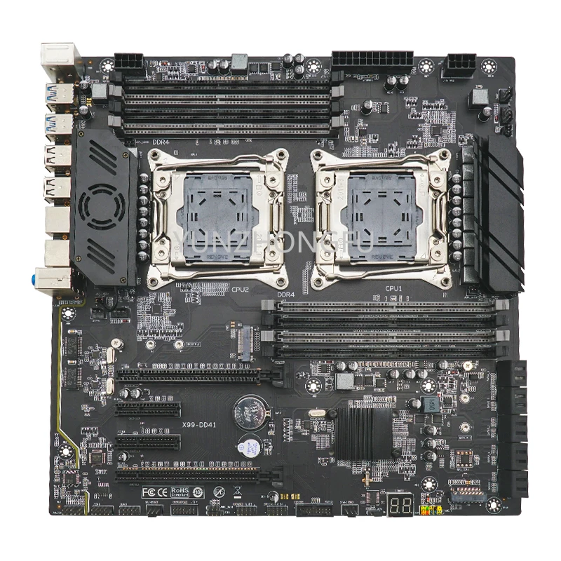 High Performance X99 Dual CPU/Socket Motherboard Xeon E5 LGA2011-3 Dual Channel DDR4 Max 256G for Server Motherboard