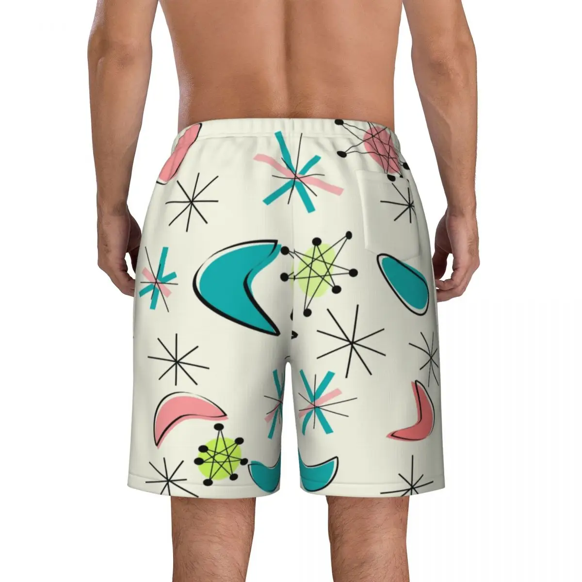 Aangepaste Boardshort Heren Snel Droog Strandkleding Boardshort Abstracte Geometrische Zwembroek Badpakken