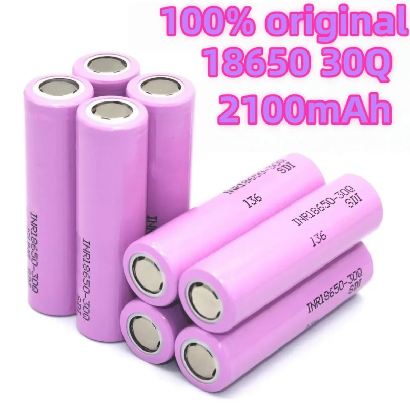 100% original 18650 battery 3.7V 2100mAh 30Q high-performance 18650 rechargeable battery genuine, with sufficient capacity