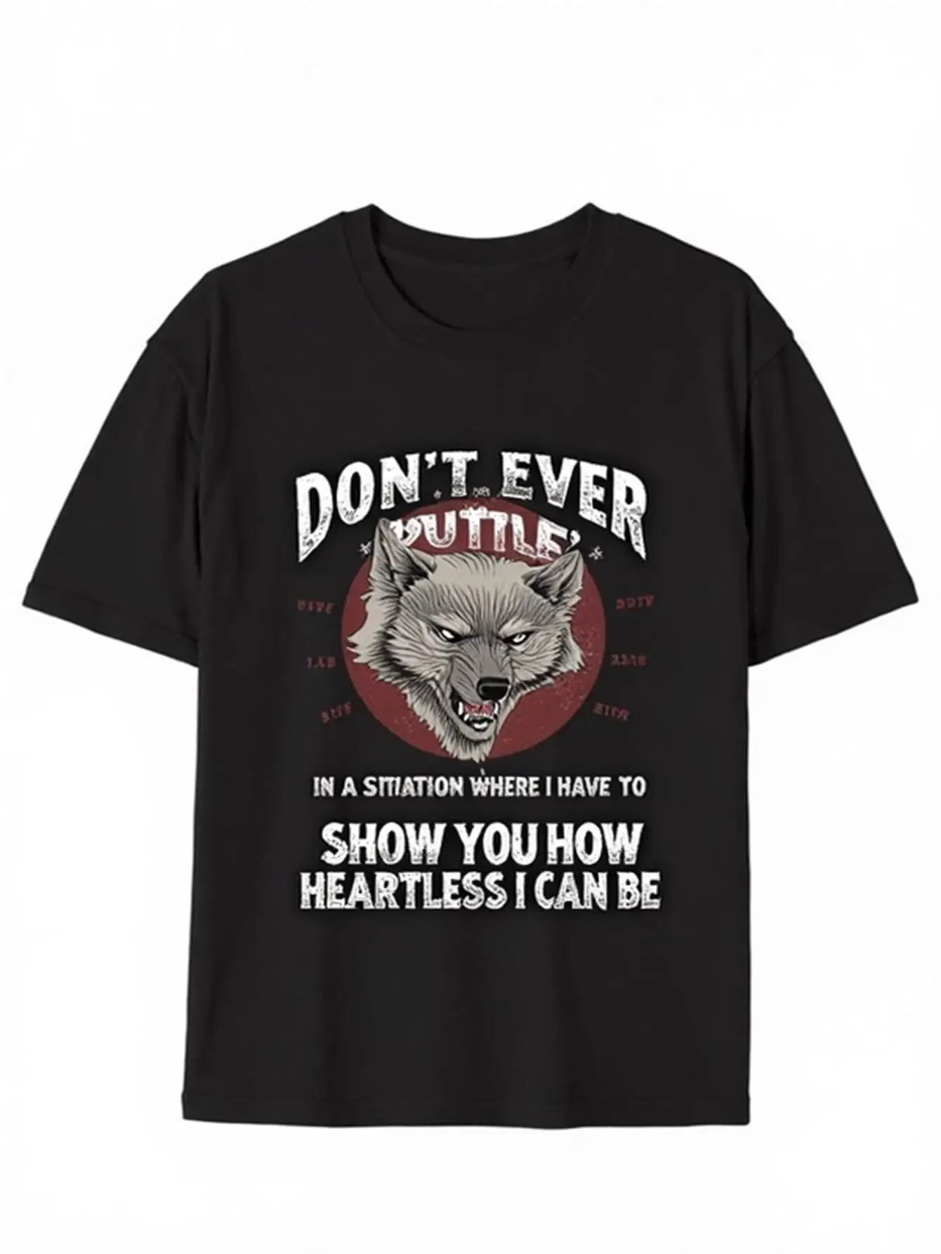 

Men's Graphic T-Shirt, Lightweight and Breathable Cotton T-Shirt with a Bold Design of a Wolf Saying, Do Not Mess with Me. Perfect for Everyday Wear and Special Occasions, Edgy Streetwear T-Shirt for Men, Ideal Birthday or Anniversary Gift, All-Season Cas