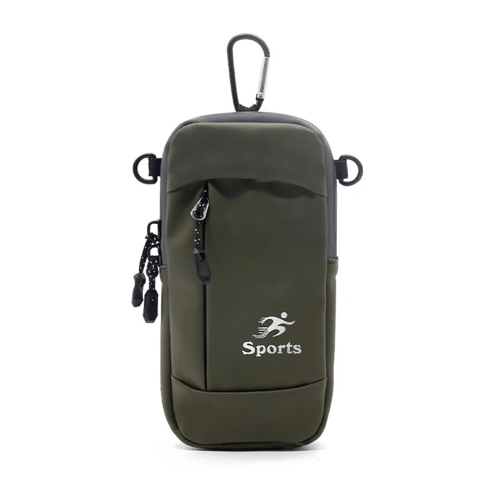 PU Leather Universal Phone Armband Bag with Headphone Jack with Shoulder Strap Outdoor Running Phone Holder Non-slip Waterproof