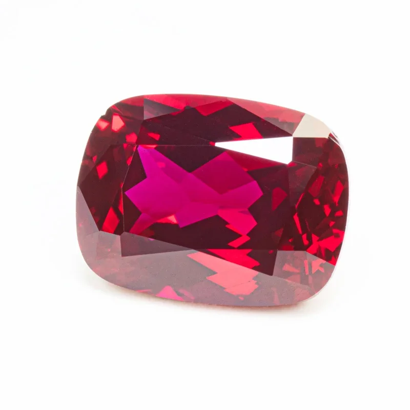 Lab Grown Ruby Pigeon Blood Red Rectangular Cushion Cut Top Quality Gemstones for DIY Jewelry Making Selectable  AGL Certificate