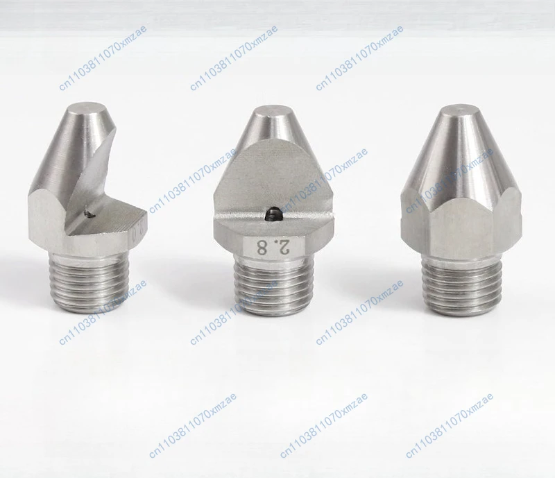 

3pcs 304 Stainless Steel Narrow Angle Fan Nozzle 2/3 Split External Teeth High Impact V-shaped Washing Cleaning