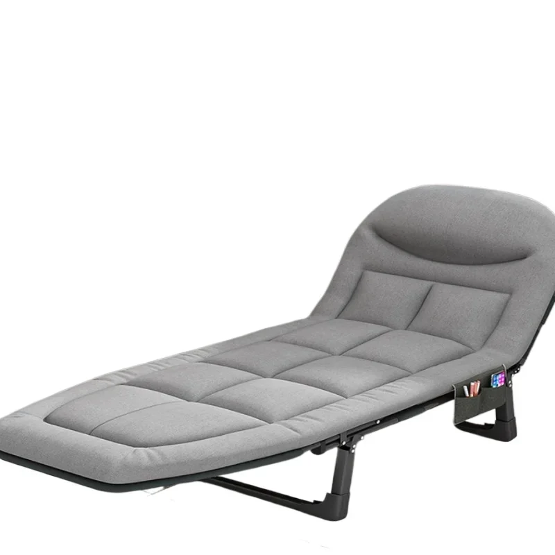 

Mobile Sleeping Folding Bed Household Office Folding Bed Camping Cot with Cushion Comfortable Lounge Chair for Self Drive Tour
