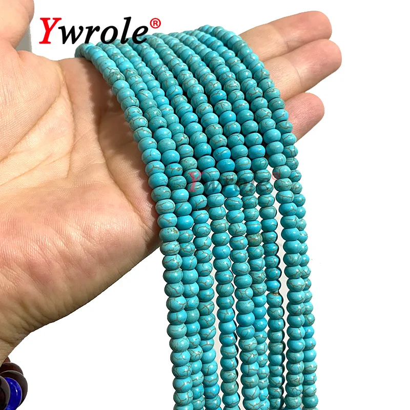 5x8mm Blue Howlite Abacus Turquoise Loose Spacer Stone Beads For Jewelry Making DIY Bracelet Handmade Accessories 15''