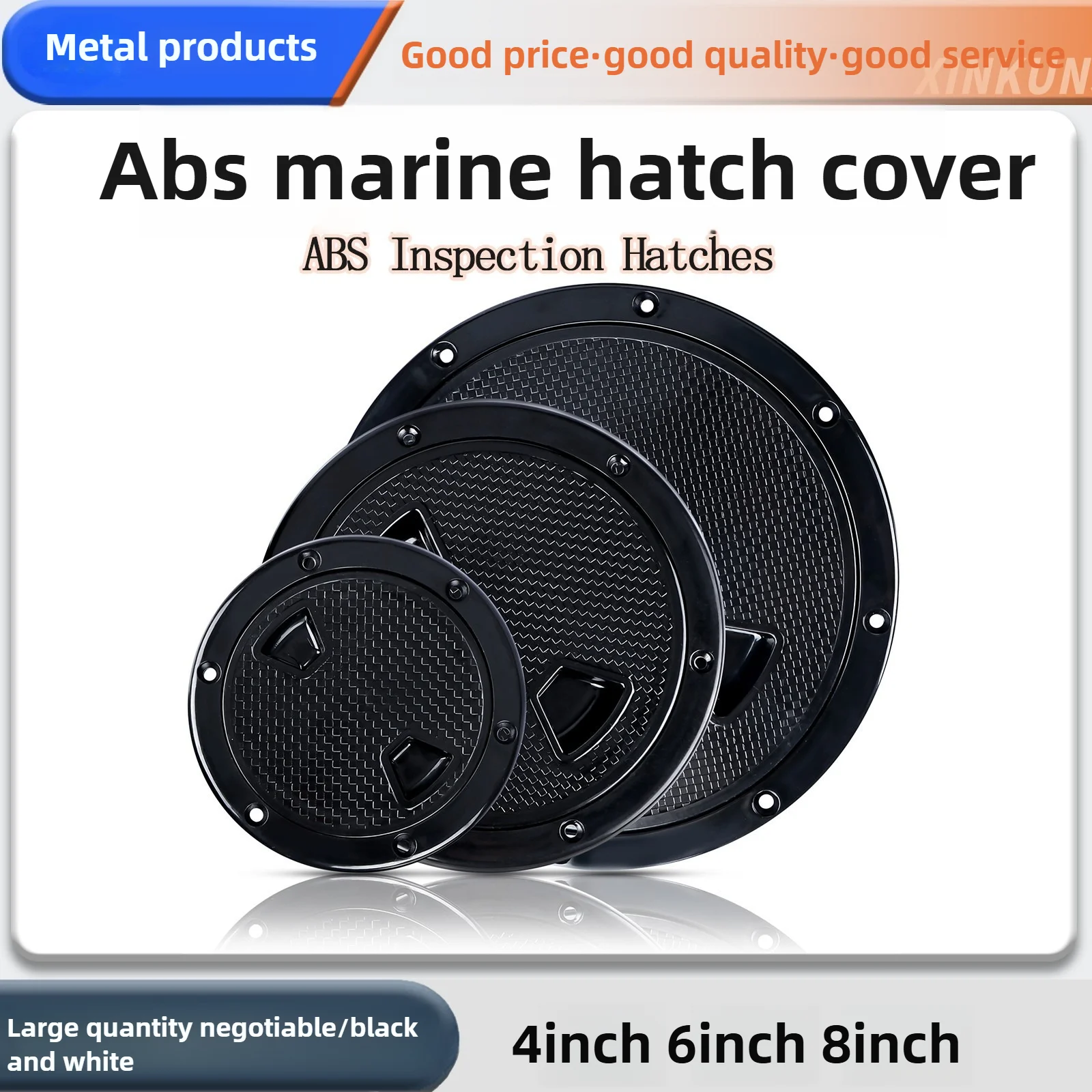

4/6/8 Inch Round ABS Deck Hatch, Waterproof Inspection Access Cover for Boat Yacht Marine, Maintenance Hatch