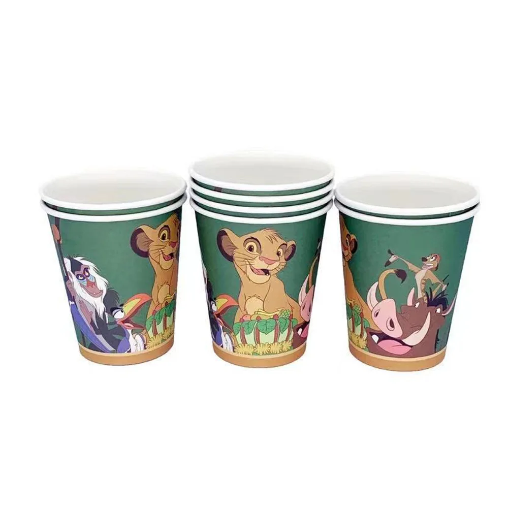 Lion King Simba Birthday Party Supplies Set Paper Cups Plates Cake Topper For Kids Birthday Party Baby Shower Party Decorations - view 4