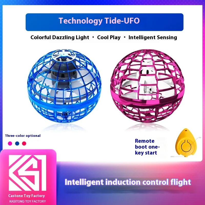 Fliegender Spinner UFO Spinning Ball Magic Induction Spinning Saucer Flynova Fingertip Luminous Levitating Top Kinderspielzeug