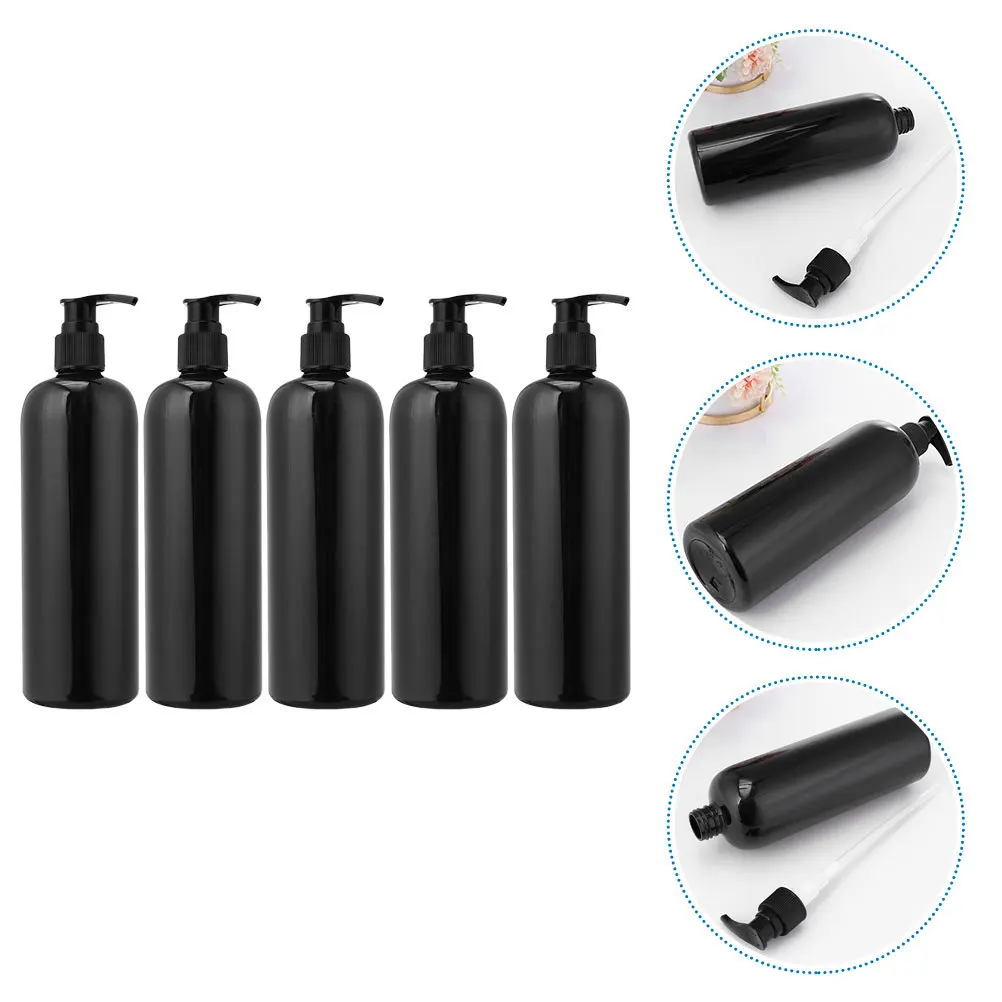 

5Pcs Plastic Soap Pump Bottles Shampoo Dispenser for Bathroom Kitchen Hand Soap Lotion Shower Gel Refillable Container
