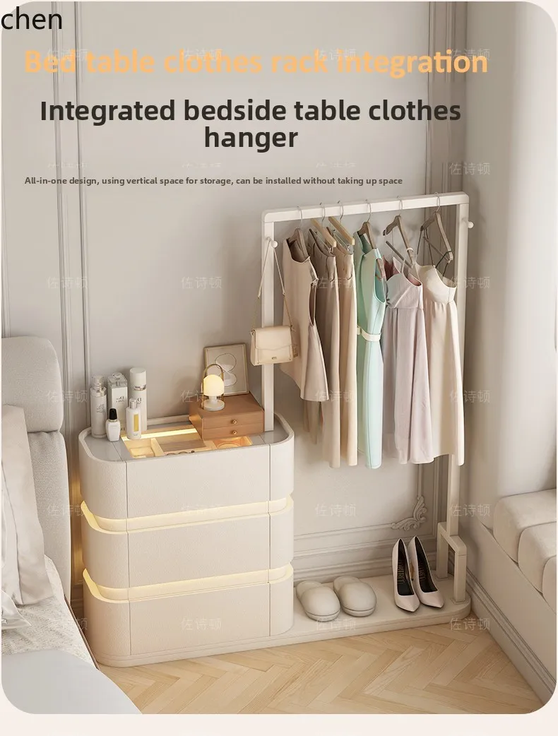 ZML indoor cute floor coat rack hanger multi-layer clothes storage drawer