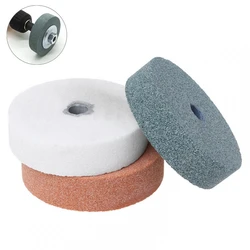 1 Piece 3 Inch White Corundum Flat Grinding Wheel for Carbide Optical Glass / Bench Grinder Suitable for Metal Polishing