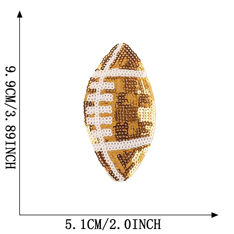 Glitzernder Rugby-Aufnäher zum Aufbügeln für Kleidung, Outdoor-Aufkleber, Jacke, bestickt, zum Nähen, Stoff, Kinderstich, Thermo-DIY, Nas Vendki Mochila – Detail 7