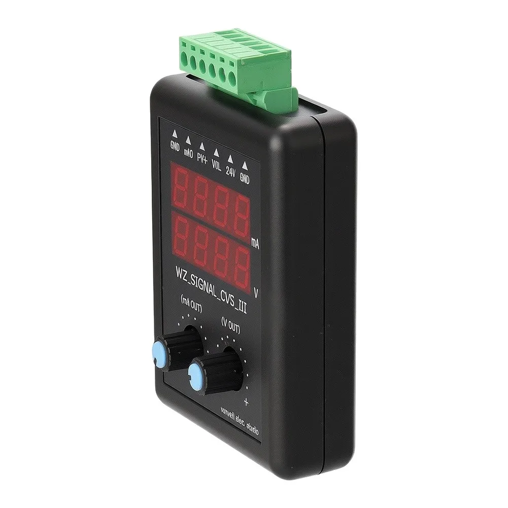 Loop Current Simulator 4-20mA Signal Generator Adjustable Signal Steps Low Voltage Indicator Compact Plastic Housing