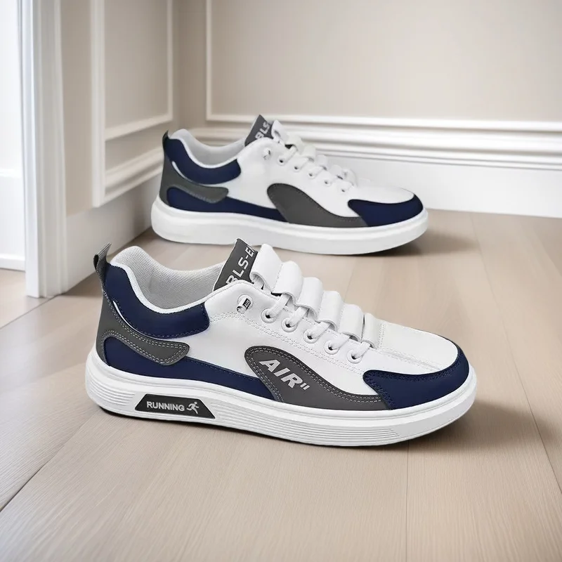2025 News Hot Men's Shoes with Leather Surface, Low Cut, Fashionable, Trendy, Running and Sports, One Foot Men's Casual Shoes image 3