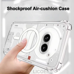 Wireless Charge for Nothing Phone 2A 2 1 Case Magnet Magsafe Soft Silicone Bumper Hard Acrylic Back Air-bag Corner Cover Shell