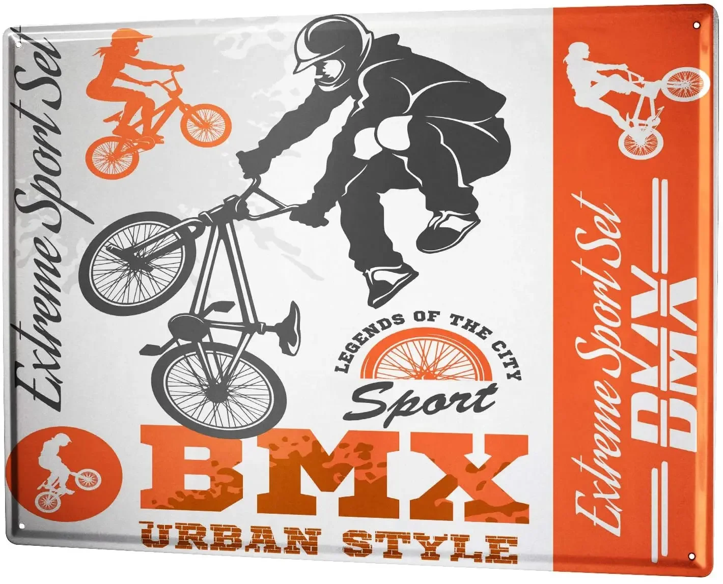 Since 2004, tin logo reminiscent BMX sports legend bicycle