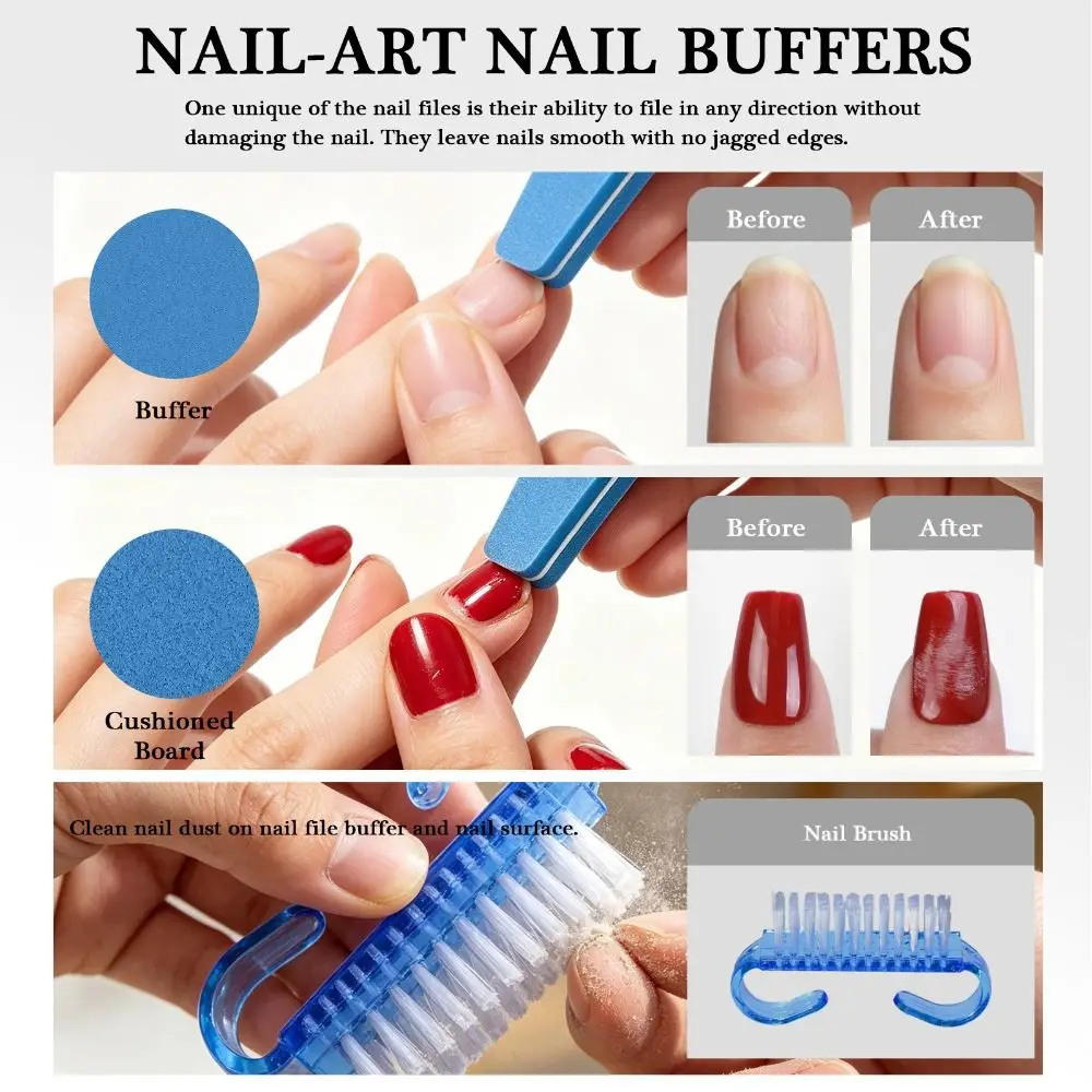 Portable Nail Care Set Stainless Steel Compact Bagged Nail Clippers and Files Convenient Nail Care Tools for Nail Shaping
