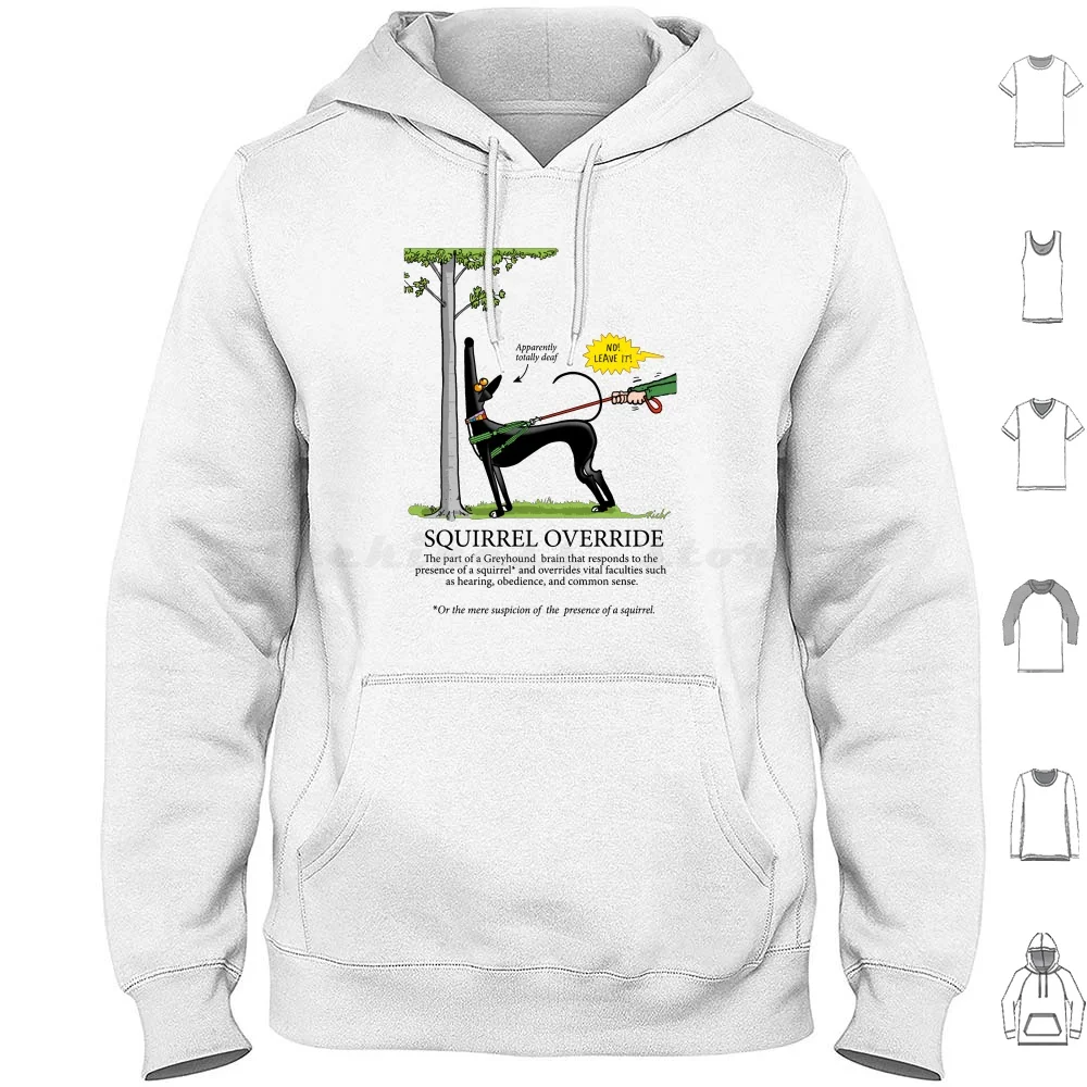 

Squirrel Override Hoodie Cotton Long Sleeve Greyhound Greyhounds Sighthound Sighthounds Lurcher Lurchers Dog Dogs Cartoon Rich